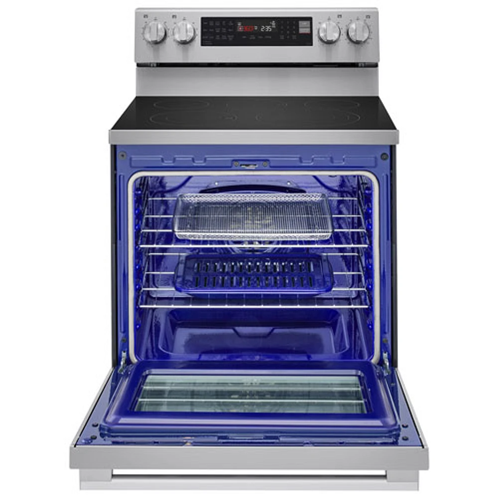 LG 30" 6.3 Cu. Ft. True Convection 5-Element Freestanding Electric Air Fry Range (LREN6325XE) - Stainless Steel