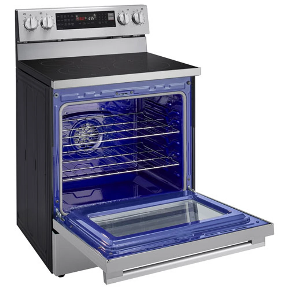 LG 30" 6.3 Cu. Ft. True Convection 5-Element Freestanding Electric Air Fry Range (LREN6325XE) - Stainless Steel