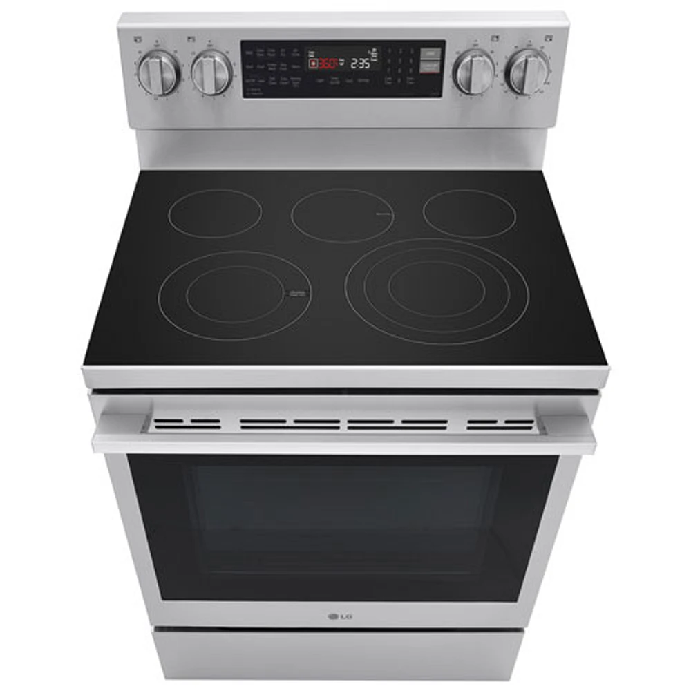 LG 30" 6.3 Cu. Ft. True Convection 5-Element Freestanding Electric Air Fry Range (LREN6325XE) - Stainless Steel