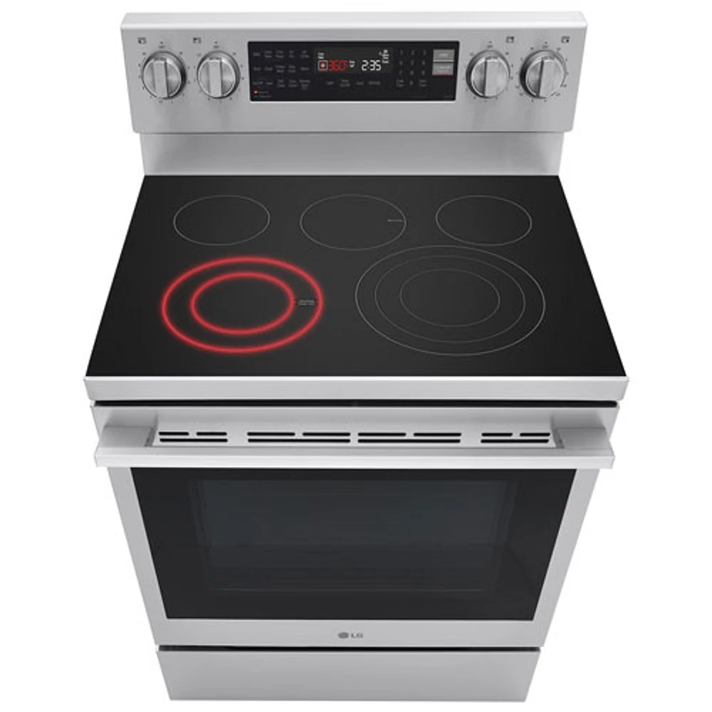 LG 30" 6.3 Cu. Ft. True Convection 5-Element Freestanding Electric Air Fry Range (LREN6325XE) - Stainless Steel