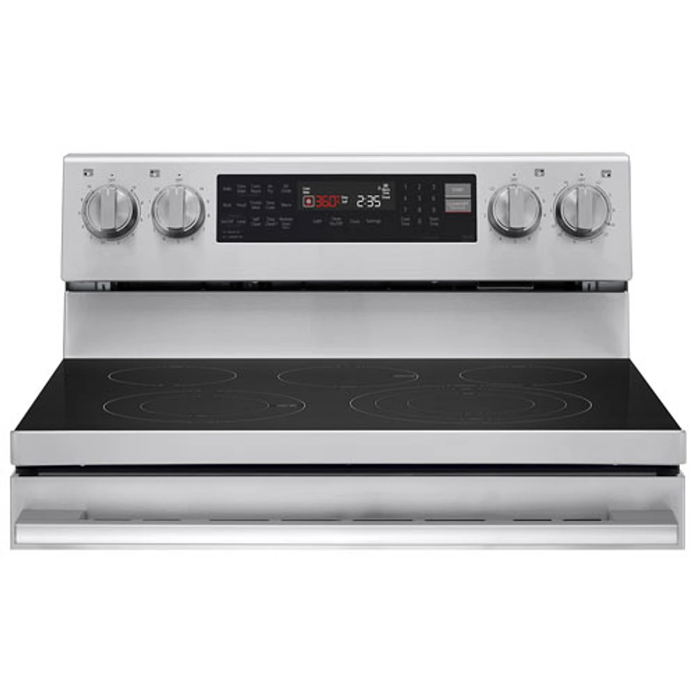 LG 30" 6.3 Cu. Ft. True Convection 5-Element Freestanding Electric Air Fry Range (LREN6325XE) - Stainless Steel