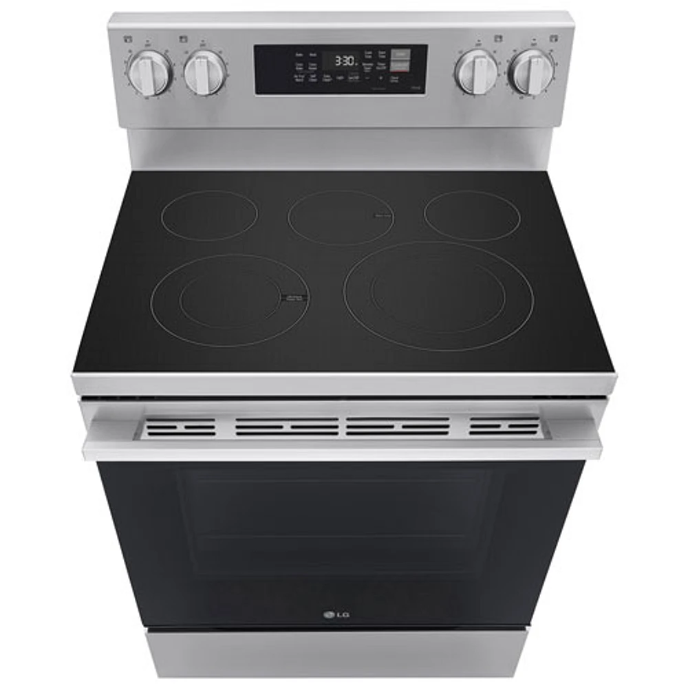 LG 30" 6.3 Cu. Ft. True Convection 5-Element Freestanding Electric Air Fry Range (LREN6323YE) - Stainless