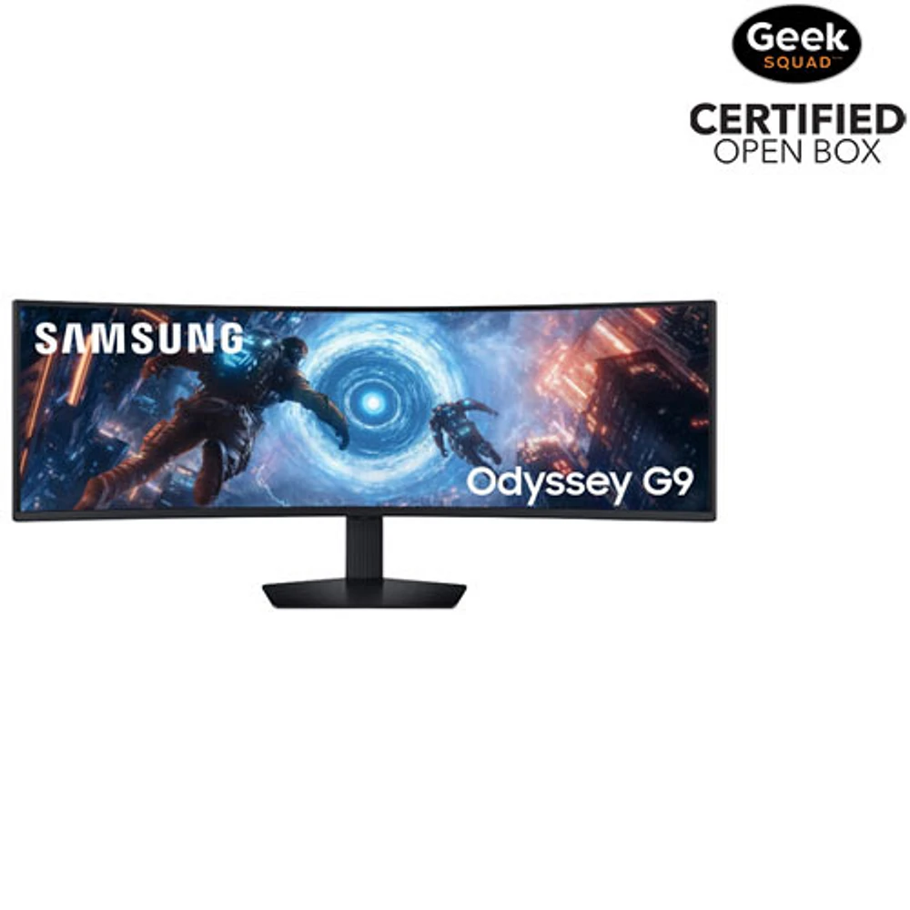 Boîte ouverte - Moniteur de jeu FreeSync WQHD DEL incurvé AV 1 ms GÀG 144 Hz Odyssey G9 de 49 po de Samsung (LS49FG910ENXZA) - Noir