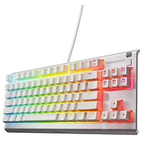 SteelSeries Apex 3 Backlit TKL Ergonomic Gaming Keyboard - White - English
