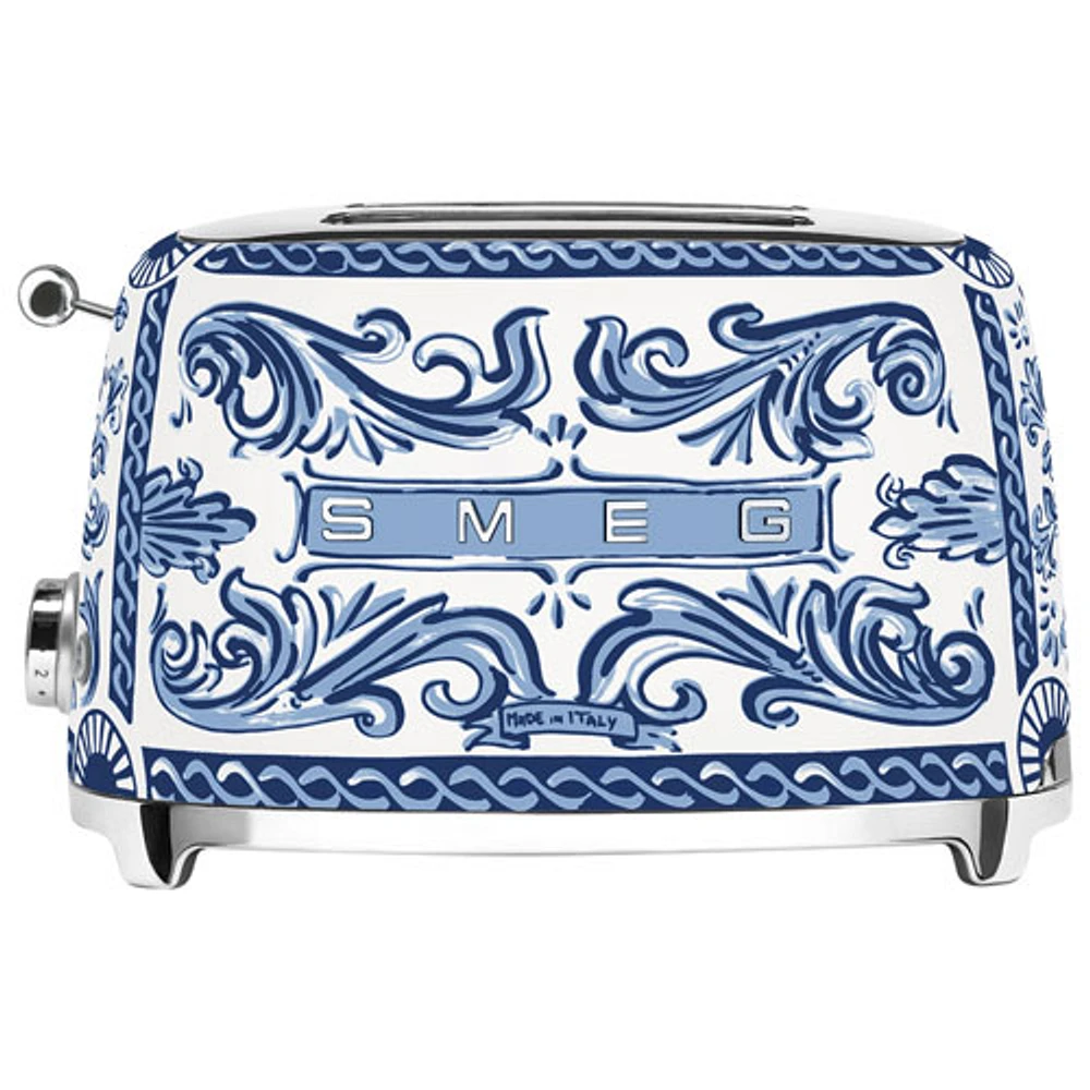 Grille-pain Dolce & Gabbana de Smeg - 2 tranches - Collection Dolce & Gabbana - Bleu Méditerranée
