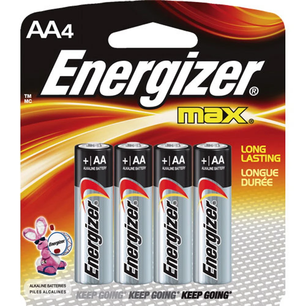 Paquet de 4 piles AA de 1,5 V d'Energizer