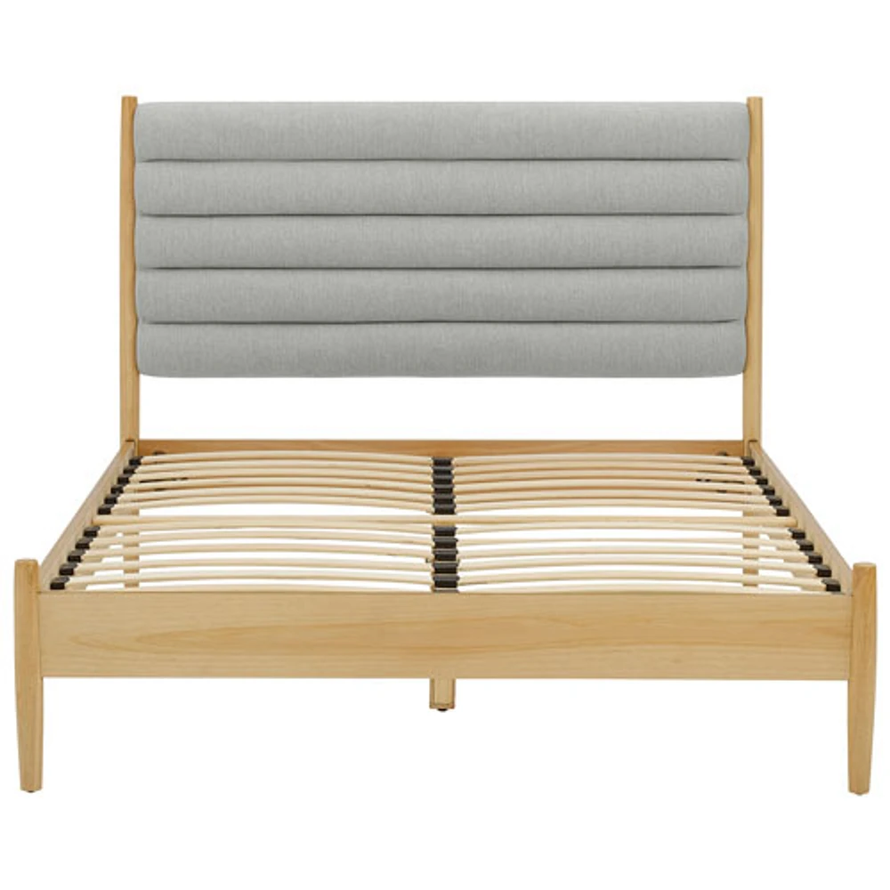 Camille Transitional Platform Bed - Double - Dark Grey