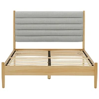 Camille Transitional Platform Bed - Double - Dark Grey