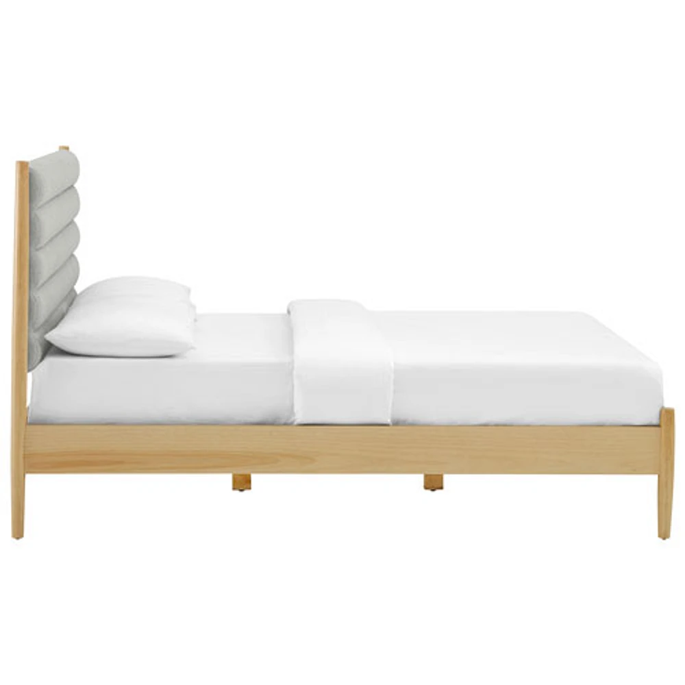 Camille Transitional Platform Bed - Double - Dark Grey