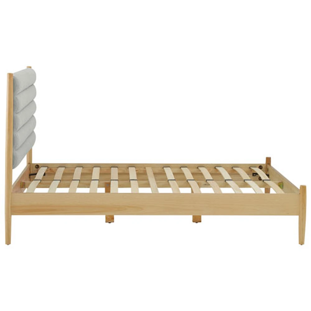 Camille Transitional Platform Bed - Double - Dark Grey
