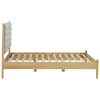 Camille Transitional Platform Bed - Double - Dark Grey