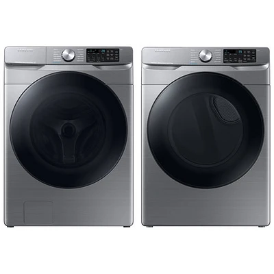 Samsung Electric Steam Dryer & High Efficiency Front Load Steam Washer - Platinum