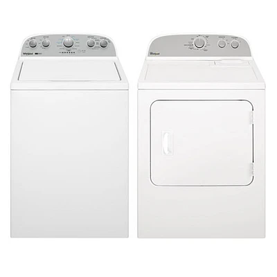 Whirlpool 4.5 Cu. Ft. High Efficiency Top Load Washer & Electric Dryer - White