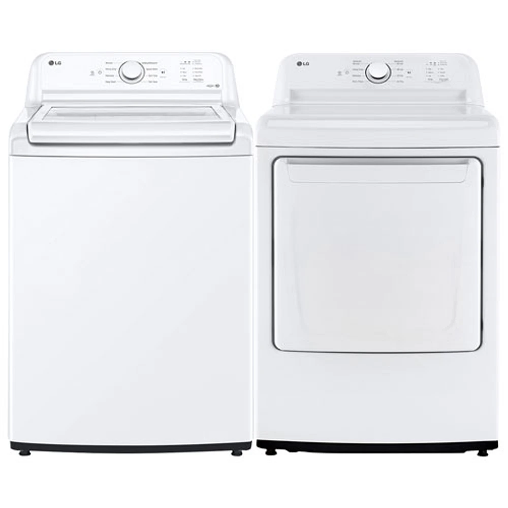 Laveuse à chargement par le haut avec pulsateur haute efficacité de 4,8 pi³ et sécheuse de LG - Blanc
