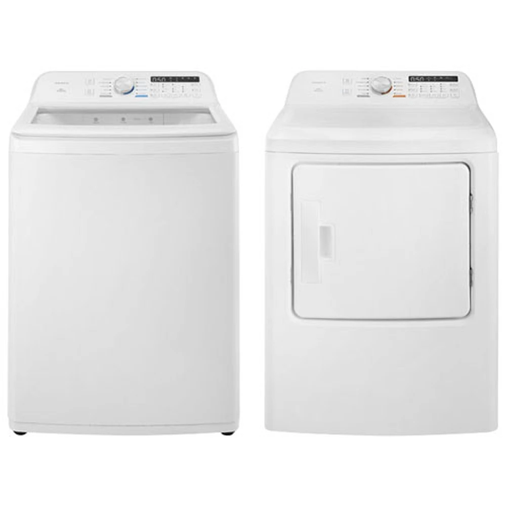 Laveuse à chargement par le haut HE 4,7 pi³ et sécheuse électrique 7,0 pi³ d'Insignia - Blanc