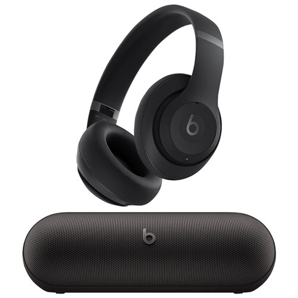 Casque d'écoute Bluetooth à suppression du bruit Studio Pro de Beats By Dr. Dre avec haut-parleur Bluetooth sans fil Pill - Noir