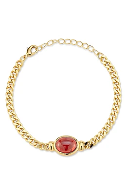 Cubic Zirconia Curb Chain Bracelet