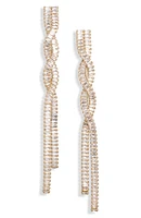 Crystal Twist Drop Earrings