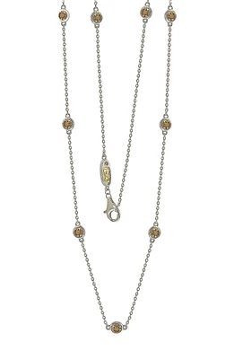 Sterling Silver Sapphire Station Necklace