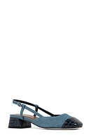 Croc Embossed Toe Slingback Pump