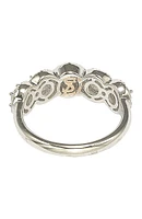 Sterling Silver Round Cubic Zirconia Halo Ring