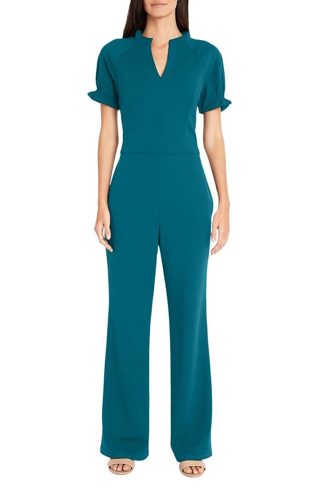 Puff Sleeve Flare Leg Jumpsuit
