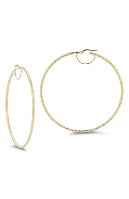 14K Gold 63mm Hoop Earrings