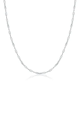 Sterling Silver Paperclip Chain Necklace