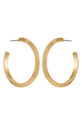 Triangular Tube Hoop Earrings