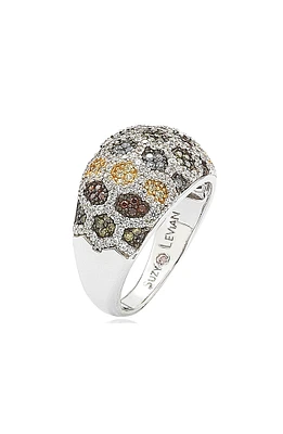 Sterling Silver Pavé Cubic Zirconia Honeycomb Ring