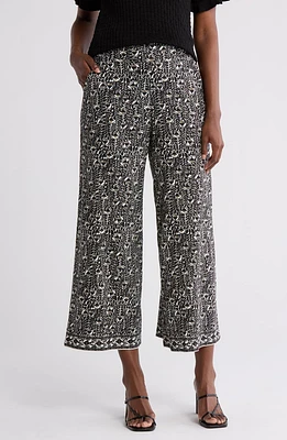 Wide Leg Pull-On Crop Pants