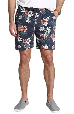 Floral Print Stretch Pull-On Shorts