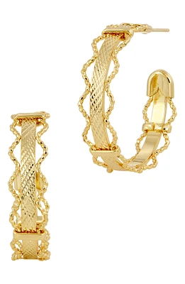 Vintage Textured Hoop Earrings