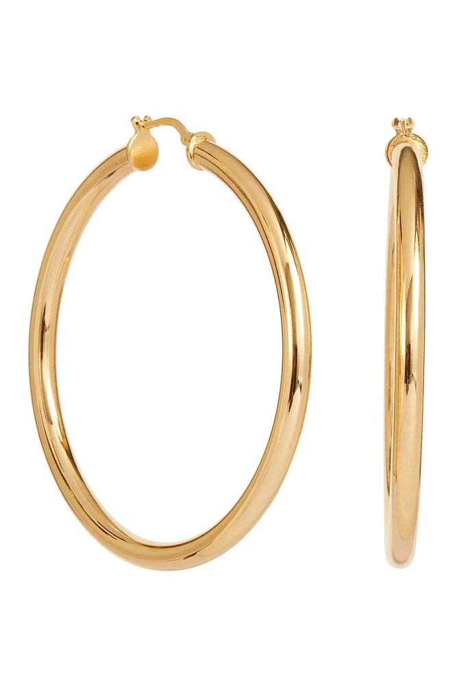 Italian High Polish 2.2" Hoop Earrings