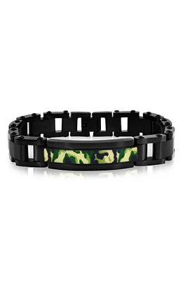 Stainless Steel Camo ID Bracelet