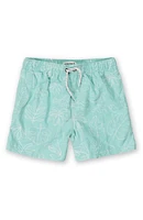Kids' Palm Embroidered Stretch Volley Swim Trunks