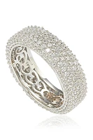 Sterling Silver White CZ Eternity Band Ring