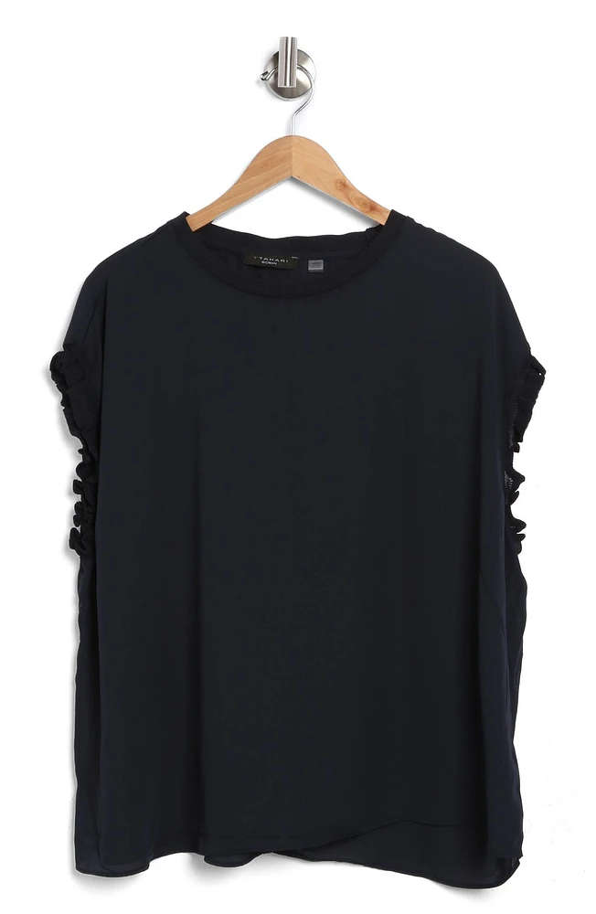 Ruffle Cap Sleeve Top