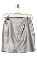 Zip Faux Leather Mini Skirt