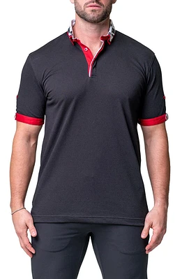 Mozartsoliddog Black Jersey Polo