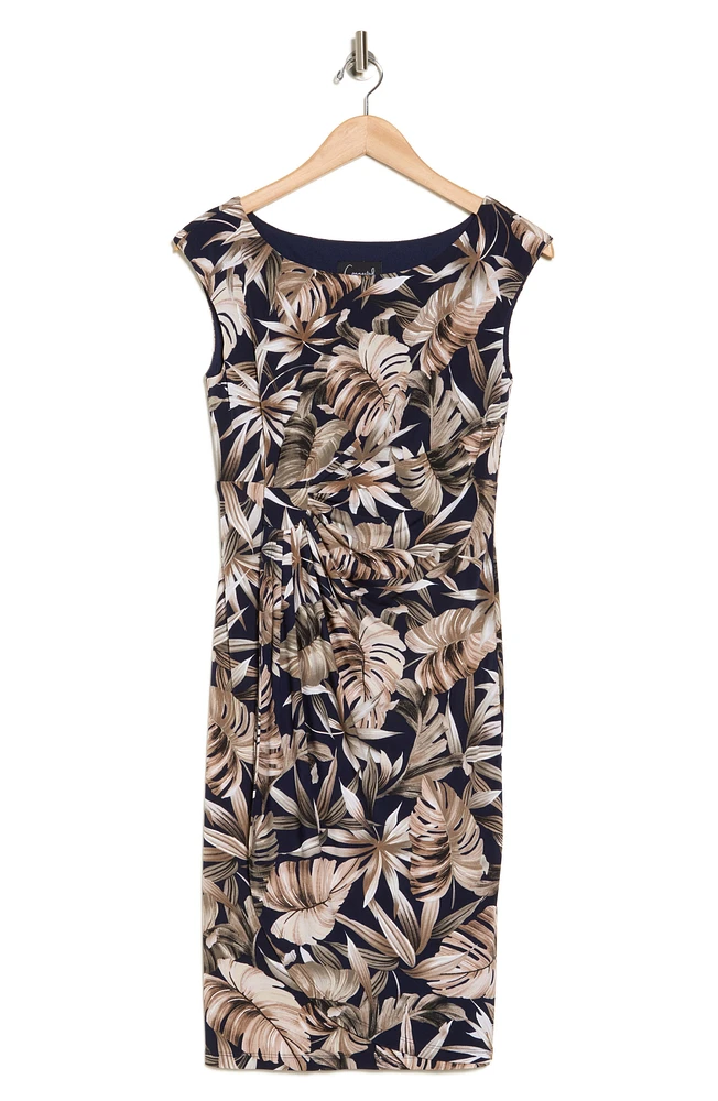 Cap Sleeve Faux Wrap Dress