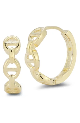 Chain Texture Huggie Hoop Earrings