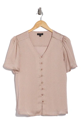 V-Neck Button Top