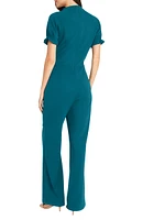 Puff Sleeve Flare Leg Jumpsuit