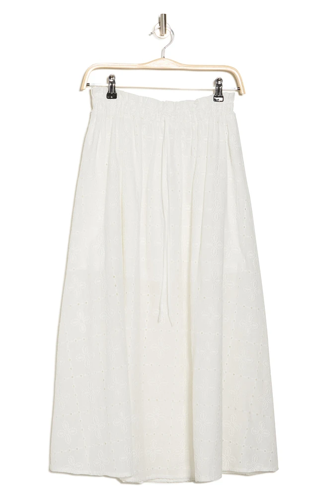 Eyelet Maxi Skirt