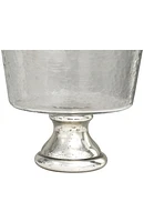 Set of 2 Silver Glass Decorative Bowls