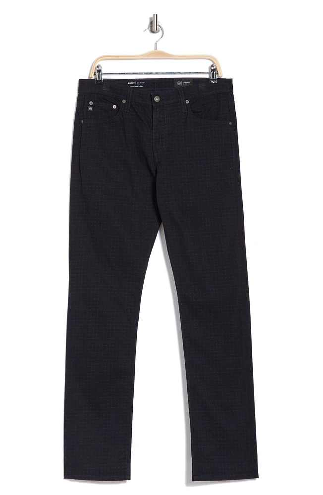 SUD Print Slim Straight Leg Pants