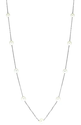 Sterling Silver & 6-7mm Cultured Freshwater Pearl Necklace