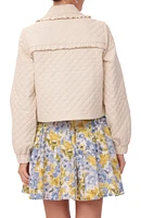 Quilted Cotton Tie Front Jacket