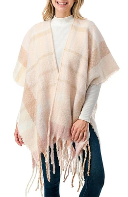 Fringe Plaid Ruana